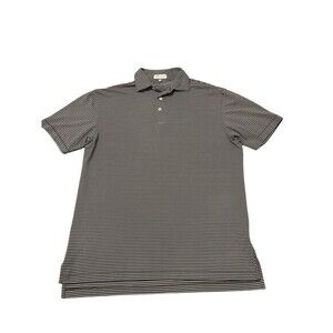 Peter Millar‎ Summer Comfort Striped Polo Shirt Men’s M Navy White Golf
